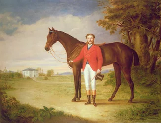 Portrait of a Gentleman with His Horse, c.1840